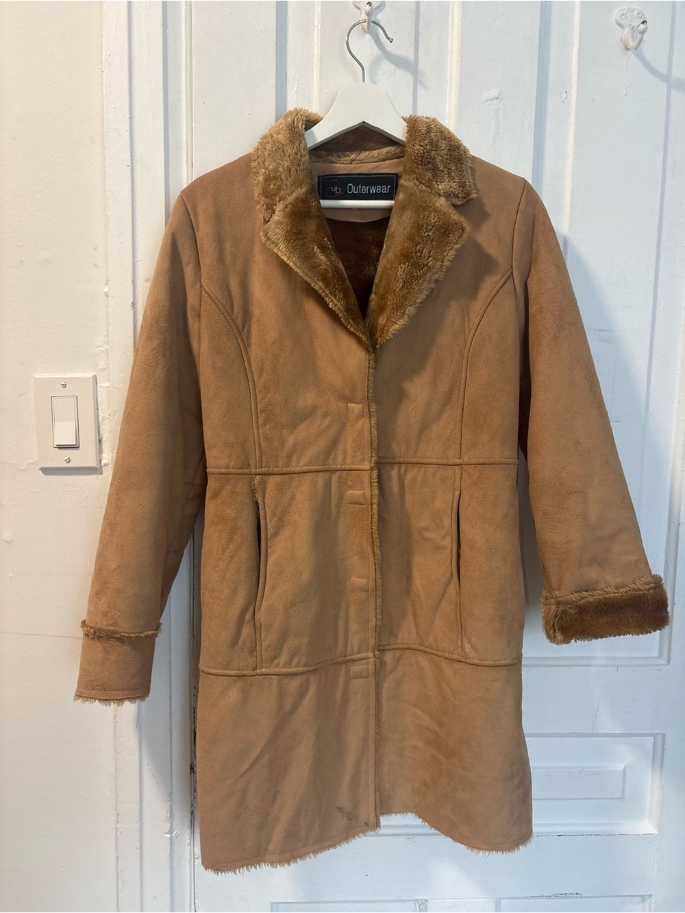 Women's Faux Suede and Faux Fur coat